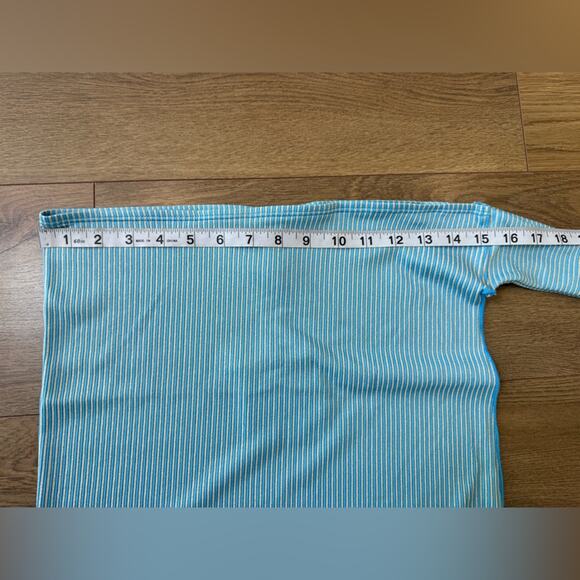 NWT Andie Swim x Mindy Kaling The Maya Sarong Blue With Gold Stripe Size S/M - Picture 10 of 11